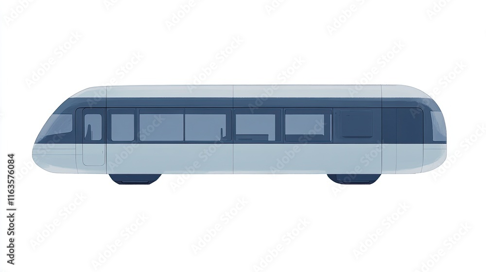 Modern Minimalist Train Illustration in Blue and White on a Clean White Background Modern Minimalist Train Illustration in Blue and White on a Clean White Background
