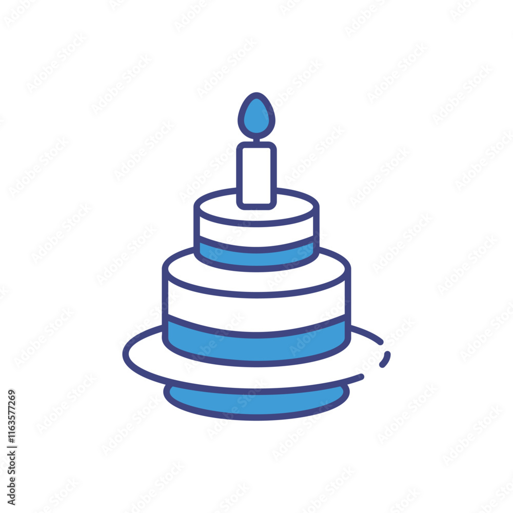 Festive Cake with Candles Festive Cake with Candles