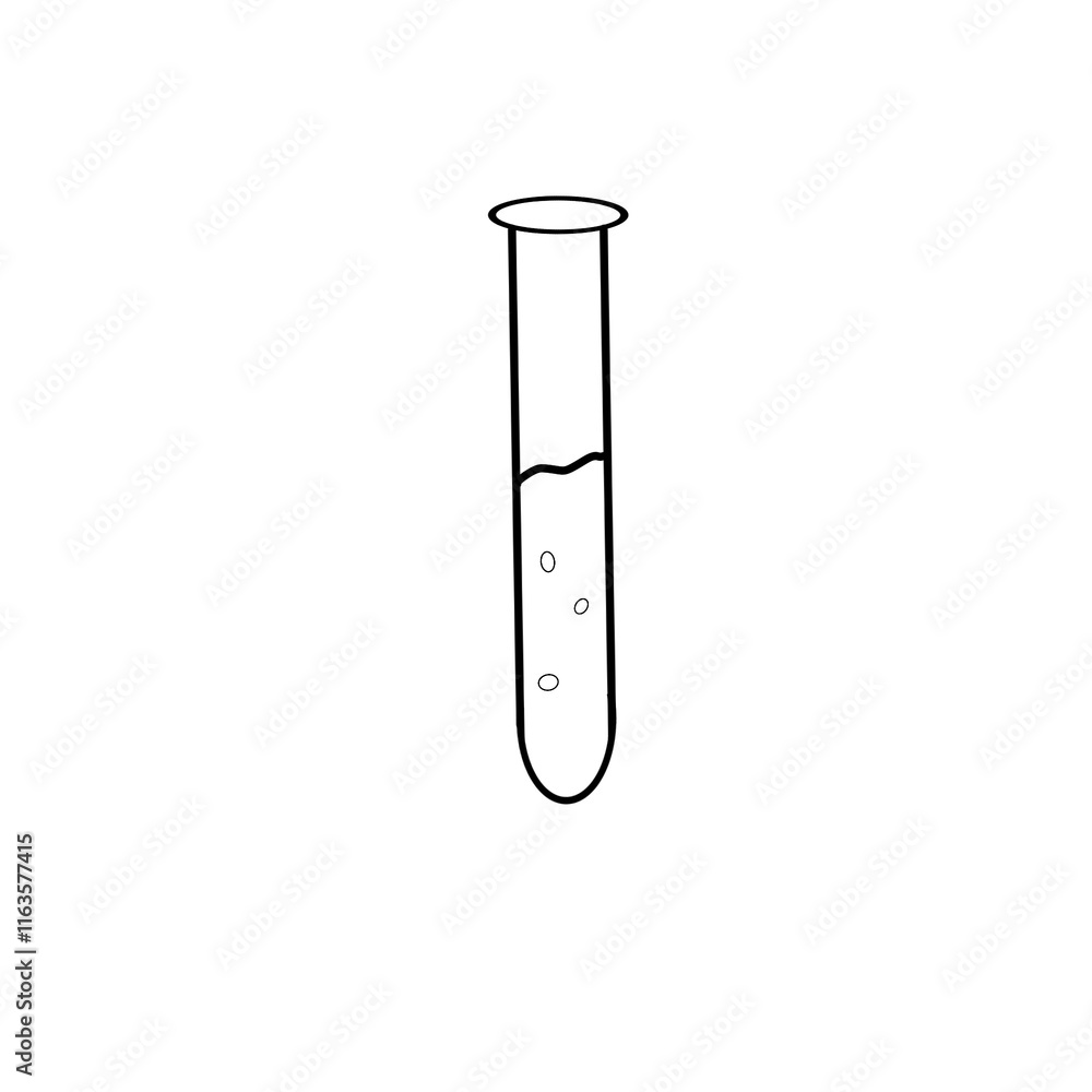 test tube with liquid for practice