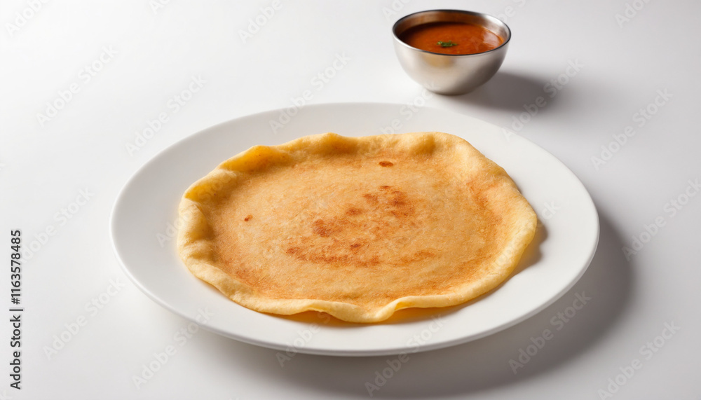 Dosa Indian Pancake Crispy Flatbread Style Breakfast Dosa Indian Pancake Crispy Flatbread Style Breakfast