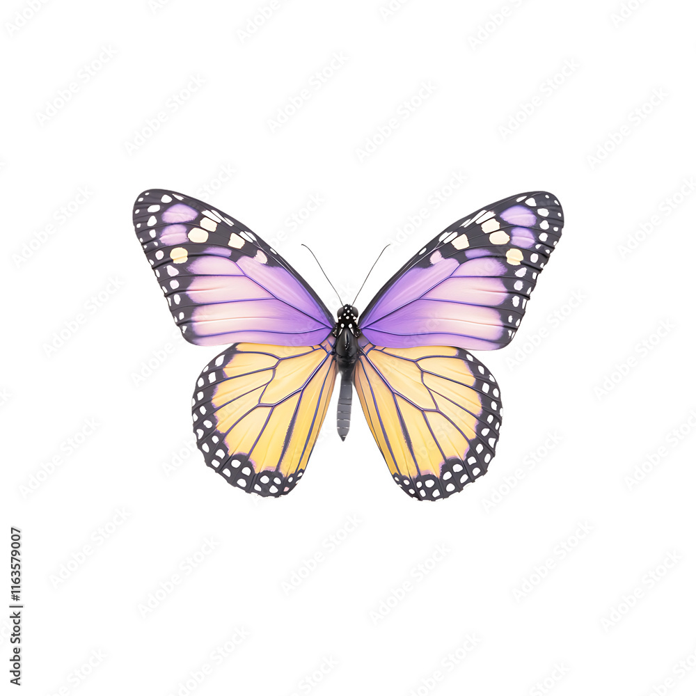Fototapeta premium Monarch butterfly clipart transparent nature artistic expression isolated view beautiful insect illustration