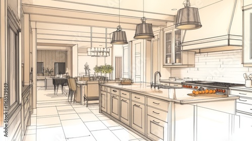 Modern and contemporary gourmet space with neutral colors. Space to receive friends. modern kitchen