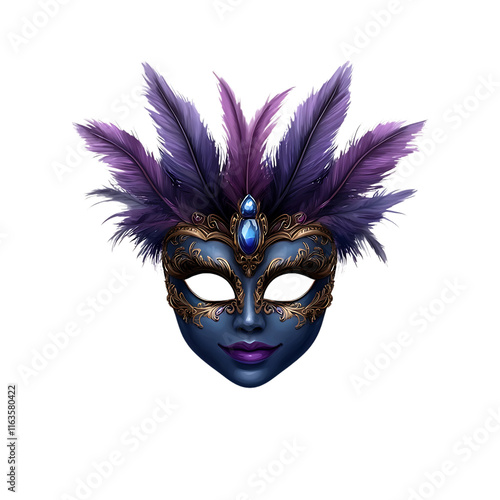 Festive masquerade mask clipart transparent design artistic event cultural celebration vibrant environment close-up view photo