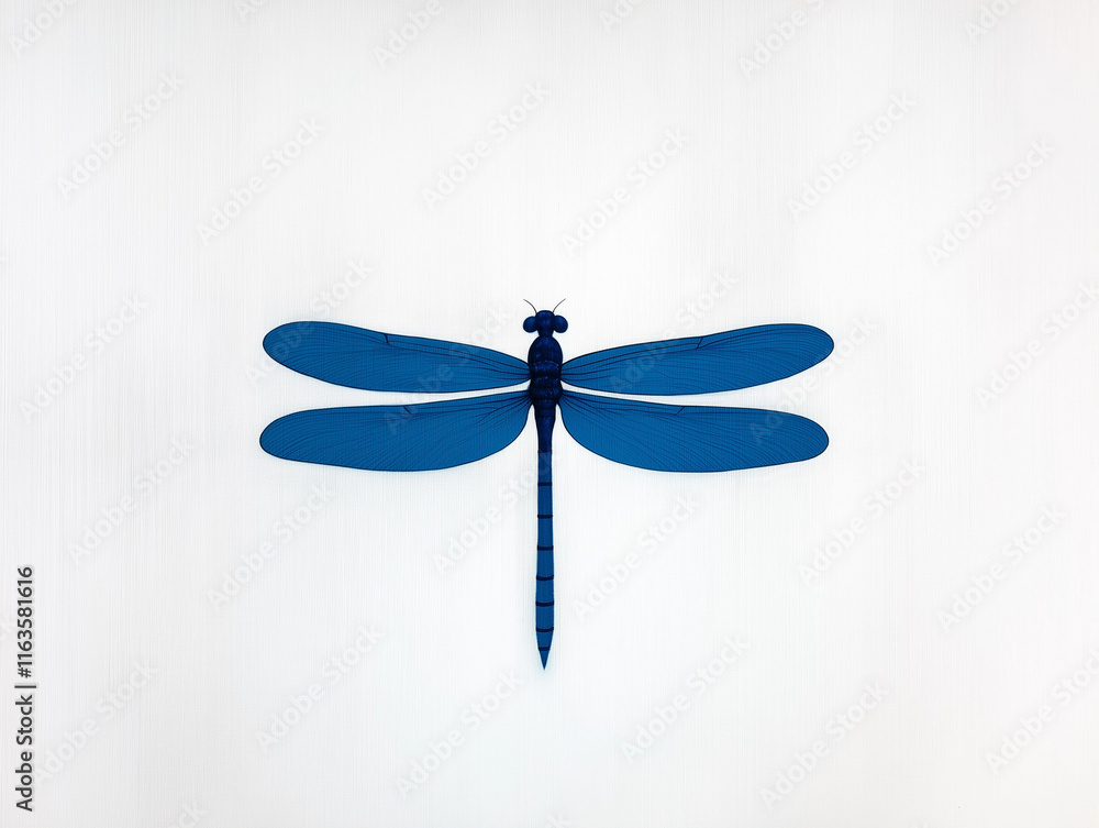 Agile Cobalt Dragonfly: Captured in Flight Agile Cobalt Dragonfly: Captured in Flight