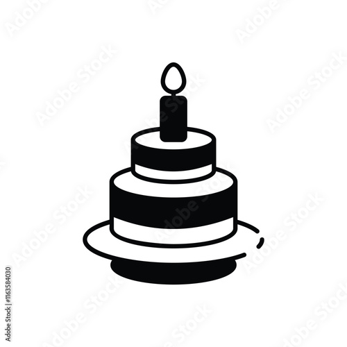 Festive Cake with Candles