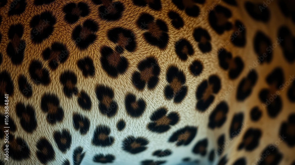 Close-up view of a wild feline's patterned coat, showcasing intricate details of fur texture and spot arrangement Close-up view of a wild feline's patterned coat, showcasing intricate details of fur texture and spot arrangement