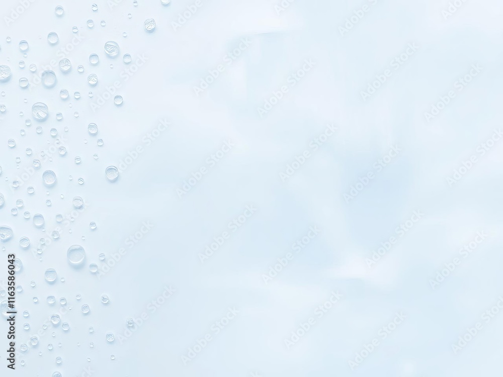 Abstract background with delicately suspended water drops on a pale blue surface, creating a serene and calming aesthetic, abstract, delicate, surface Abstract background with delicately suspended water drops on a pale blue surface, creating a serene and calming aesthetic, abstract, delicate, surface