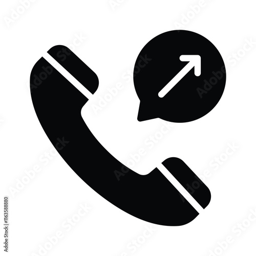 Outgoing call icon representing initiated voice communication