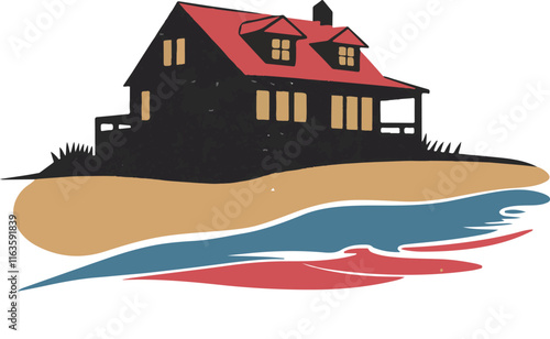 A logo for a sea side homes company photo