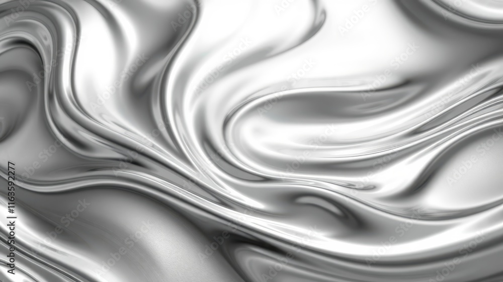 Obraz premium Abstract Silver Drapery Elegant Swirling Texture for Design Projects