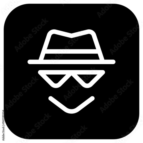 Editable incognito, black hat hacker vector icon. SEO, marketing, business. Part of a big icon set family. Perfect for web and app interfaces, presentations, infographics, etc