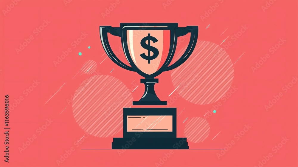 Trophy with Dollar Sign Representing Significant Investment Achievements Trophy with Dollar Sign Representing Significant Investment Achievements