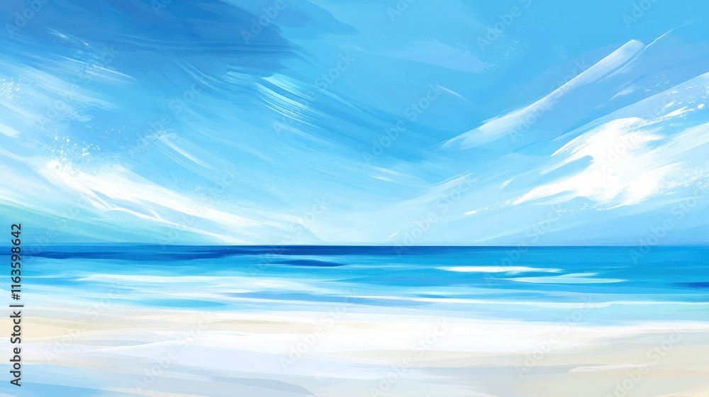 Fototapeta premium Serene Sky and Horizon with Soft Lighting