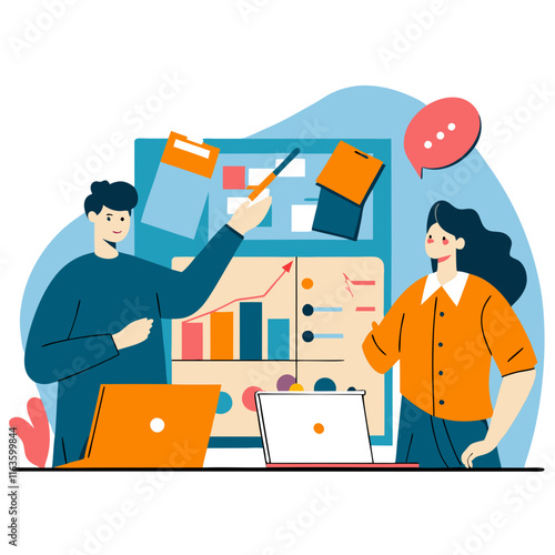 Ai-generated marketing strategy development collaborative teamwork office environment creative insight