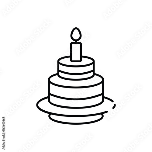 Festive Cake with Candles