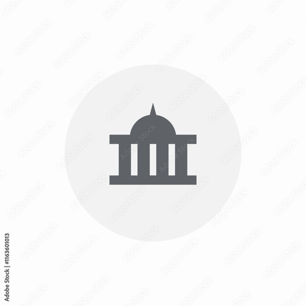 Government building institution icon vector sign
Government building institution icon vector sign