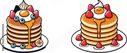 Pancake vector art illustration. pancake vector icon.