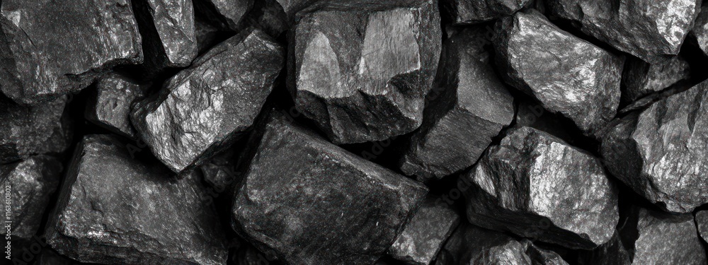 Close-up of dark grey stones, rough texture, monochrome. Close-up of dark grey stones, rough texture, monochrome.
