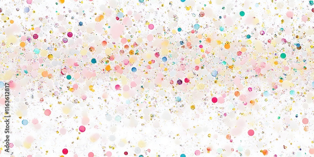 Colorful seamless repeat pattern with playful dots and speckles across a bright background Colorful seamless repeat pattern with playful dots and speckles across a bright background