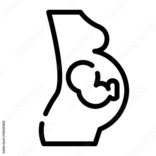 pregnant mother cutline icon