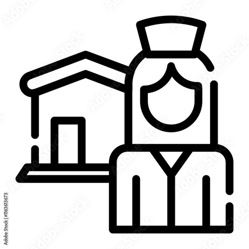midwifes house cutline icon