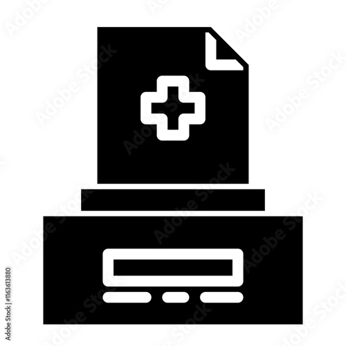 prescription letter glyph icon