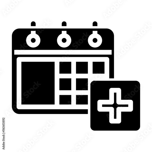 routine check schedule glyph icon