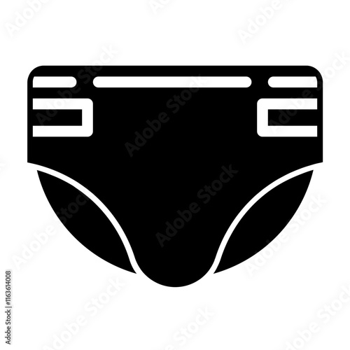 diaper glyph icon