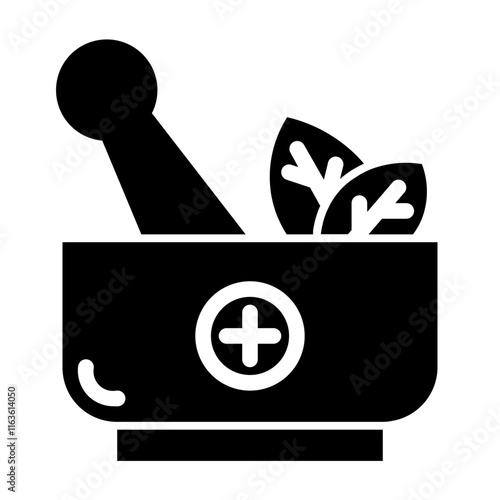 herbal medicine glyph icon