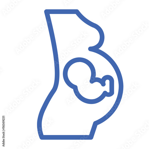 pregnant mother color icon