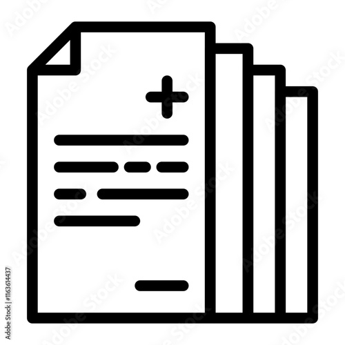 health sheet line icon