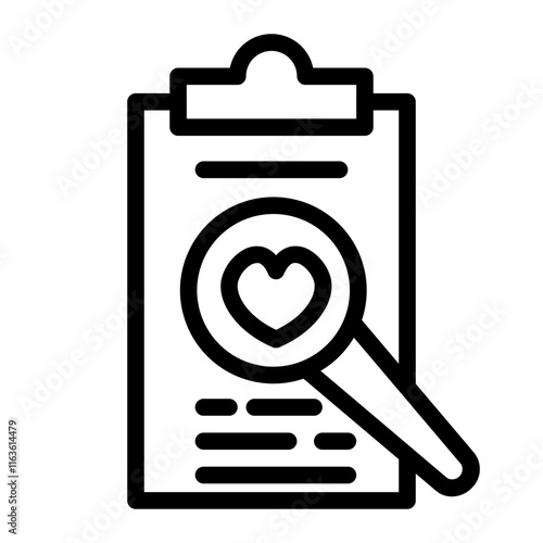 health check results line icon