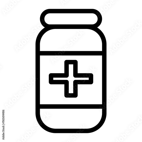 healthy medicines line icon