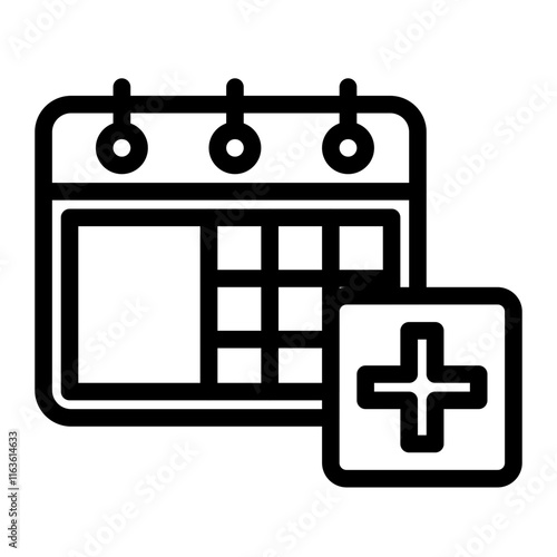 routine check schedule line icon