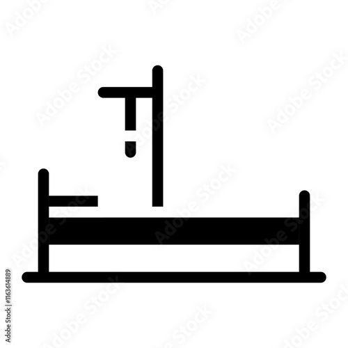 hospital bed solid icon