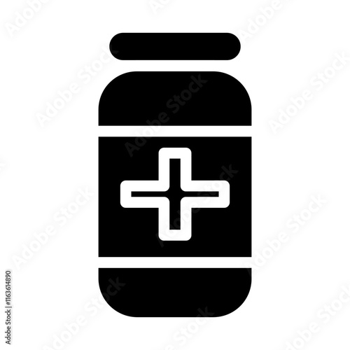 healthy medicines solid icon