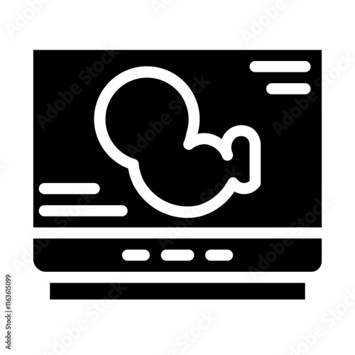 ultrasound view solid icon