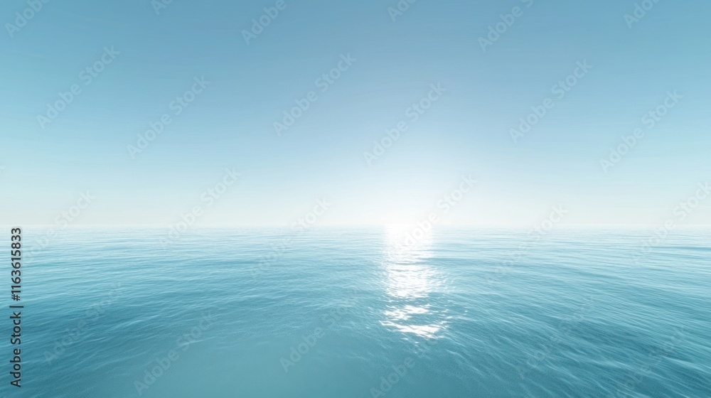Tranquil Ocean Serenity: A Peaceful Seascape at Dawn Tranquil Ocean Serenity: A Peaceful Seascape at Dawn