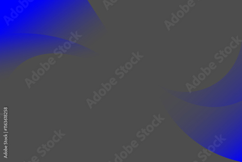 Futuristic abstract blue geometrics on a black background, blue banner