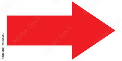 Free Download Long arrow. Red arrow pointing right. Red large arrow pointing right. Bold thine long arrow. Vector illustration. Red long arrow icon vector illustration on white background. - GFXLoad