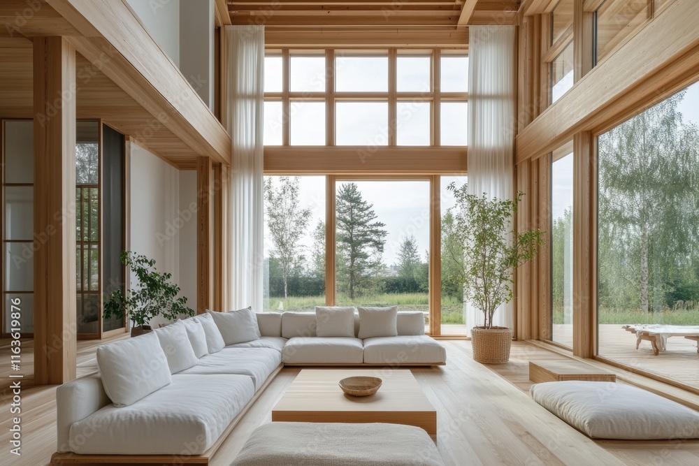 Elegant japandi style interior design in minimalist home modern architecture serene environment high fidelity spacious viewpoint Elegant japandi style interior design in minimalist home modern architecture serene environment high fidelity spacious viewpoint