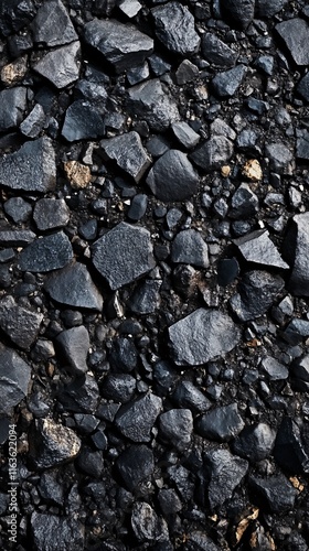 Wallpaper Mural A textured close-up view of dark, jagged rocks, creating an abstract natural surface. Torontodigital.ca