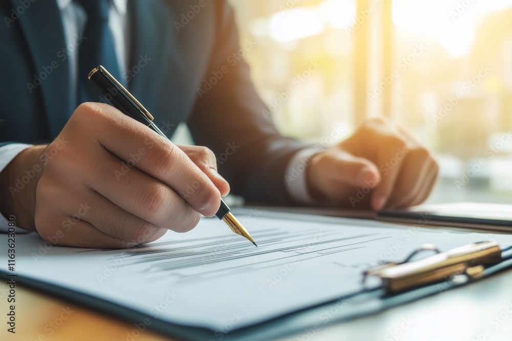 Business professional marking checkbox, online verification concept Business professional marking checkbox, online verification concept