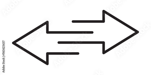 arrows data transfer icon, exchange arrow icons - Swap icon with arrows isolated on white. Transfer arrow icon set. Two-way, bidirectional sign. Elevator, lift movement line symbol set. data transfer 