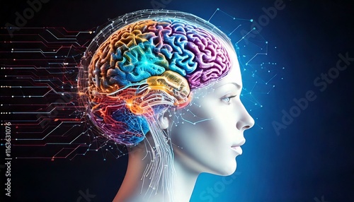 Creative mindset of creative solution way of thinking and making creative solutions to big problems with AI in modern future