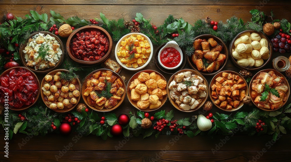 Ukrainian Family Gathering Around a Festive Dinner Table Ukrainian Family Gathering Around a Festive Dinner Table