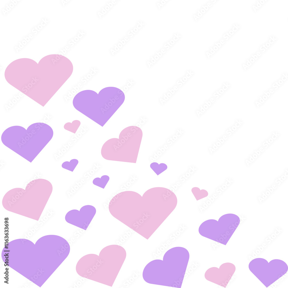 Valentine's Day Hearts Border Corner Decoration Valentine's Day Hearts Border Corner Decoration