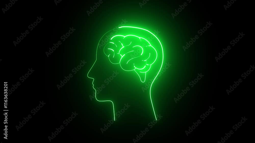 neon anatomical, backdrop, background, biology, brain icon, brainstorm, burn, computer, concept, creative, design, education, energy, human body part on black background in blue and green color. neon anatomical, backdrop, background, biology, brain icon, brainstorm, burn, computer, concept, creative, design, education, energy, human body part on black background in blue and green color.
