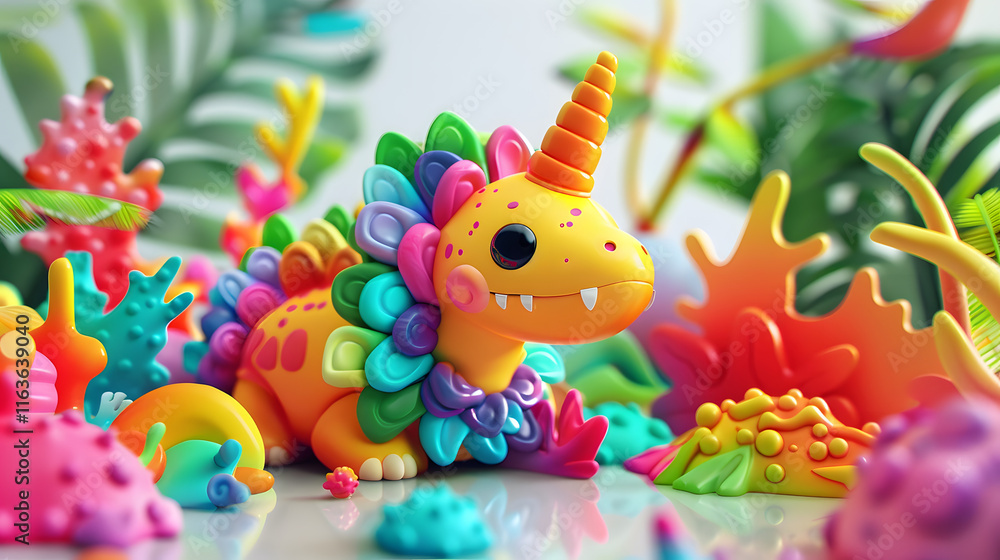 Fototapeta premium Puzzle toy colorful 3D