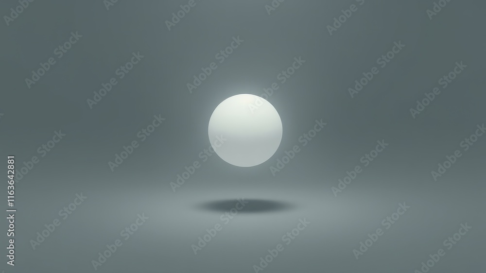 A single, softly illuminated white oval shape floats serenely in a muted gray studio setting. A single, softly illuminated white oval shape floats serenely in a muted gray studio setting.